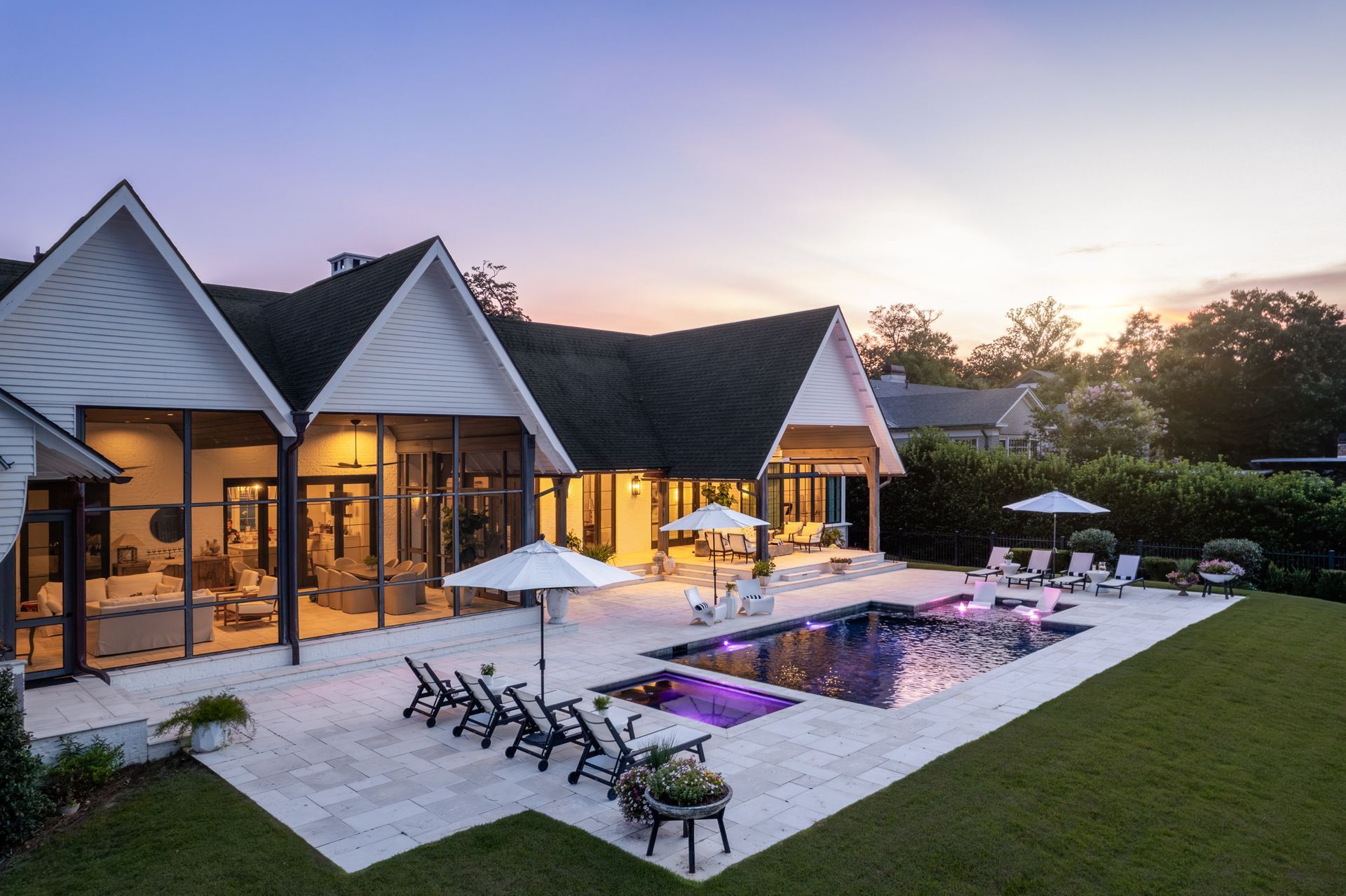 Swimming pool with hand rails — Pool & Patio Services in Fort Walton Beach, FL