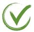 Green checkmark inside a green circle, indicating approval or completion.