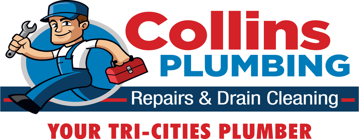 Collins Plumbing Logo with tagline 'Your Tri-Cities Plumber'