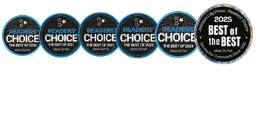 Johnson City Press Reader's Choice Award Icons for 2020, 2021, 2022, 2023, 2024 & 2025