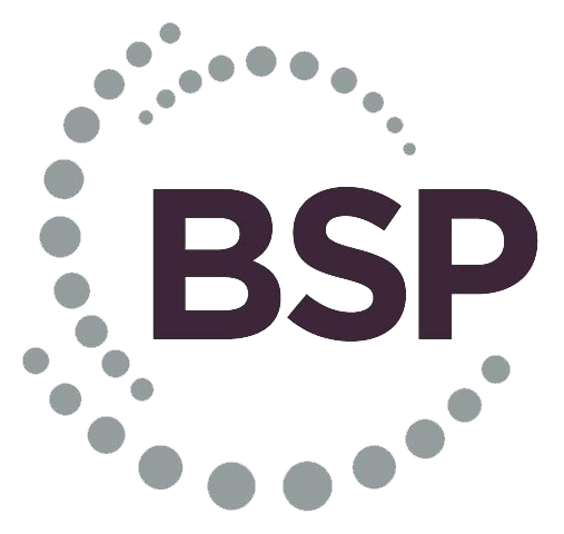 Le mot bsp est entouré de cercles sur fond blanc.