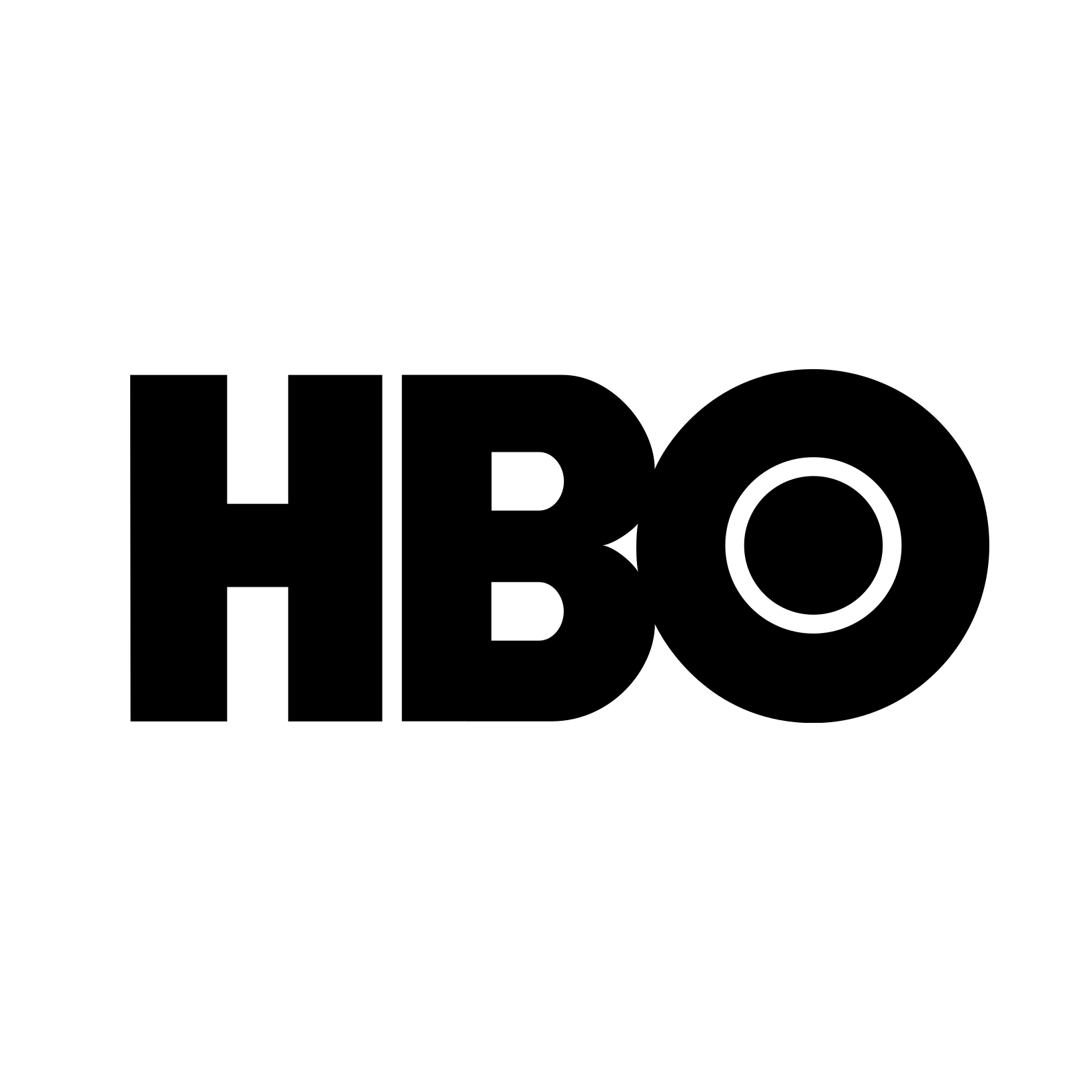 The hbo logo is black and white on a white background.