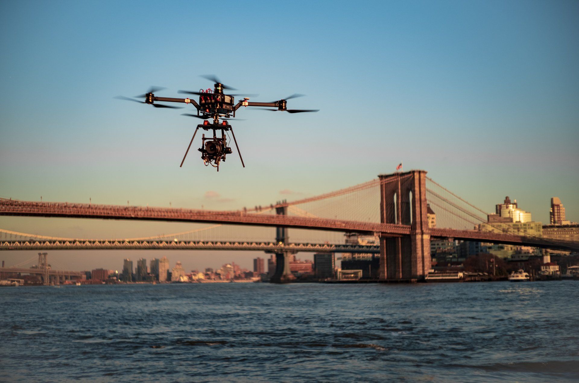 Heavy Lift Drone Brooklyn Bridge