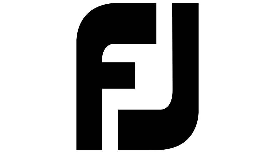 A black and white logo for a company called fj.