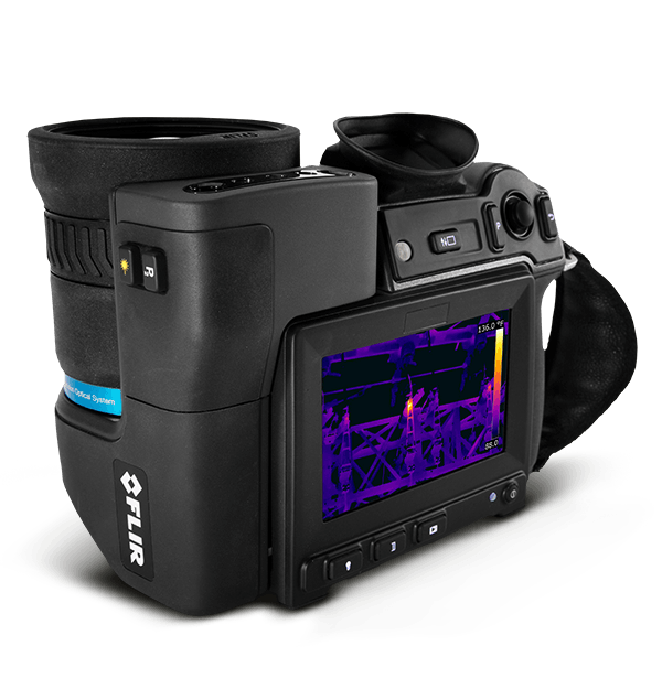 A flir thermal camera is shown on a white background.