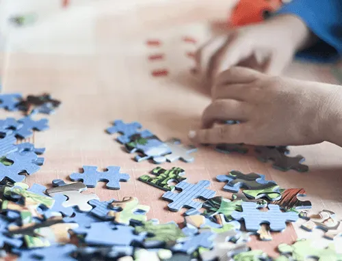 puzzle on table