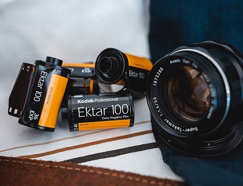 film rolls and camera