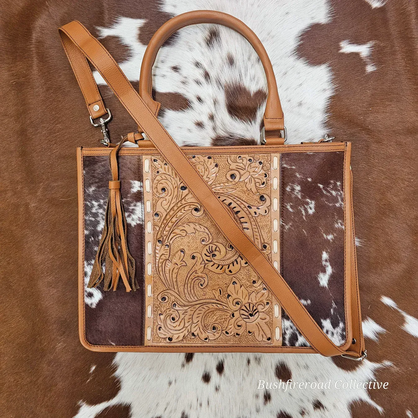 Sunflower-decorated Leather Strap With Yellow And Orange Flowers — Bushfire Road Collective in Mareeba ,QLD