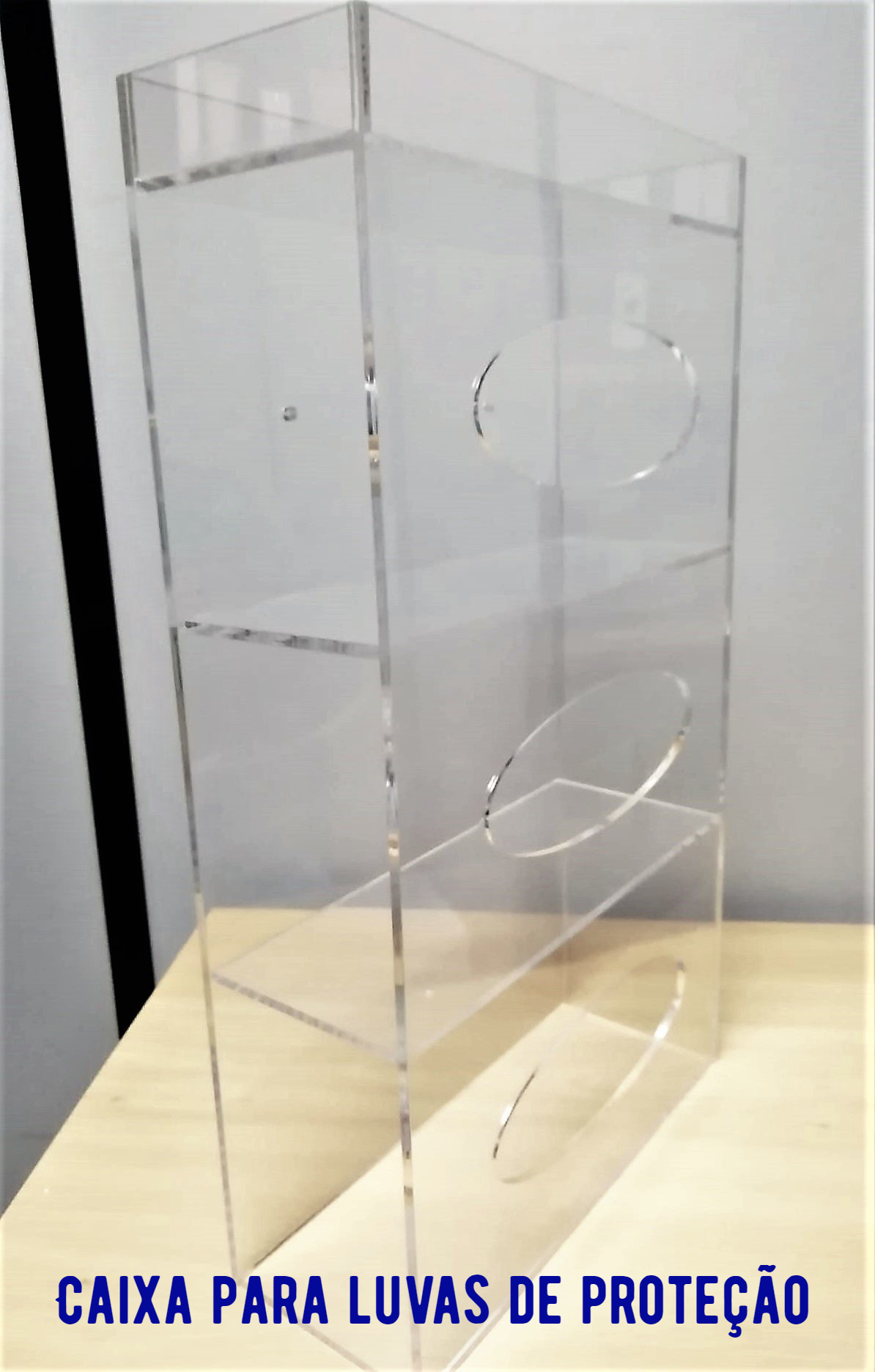Caixa para luvas de proteção
