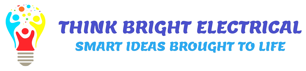 The logo for think bright electrical smart ideas brought to life