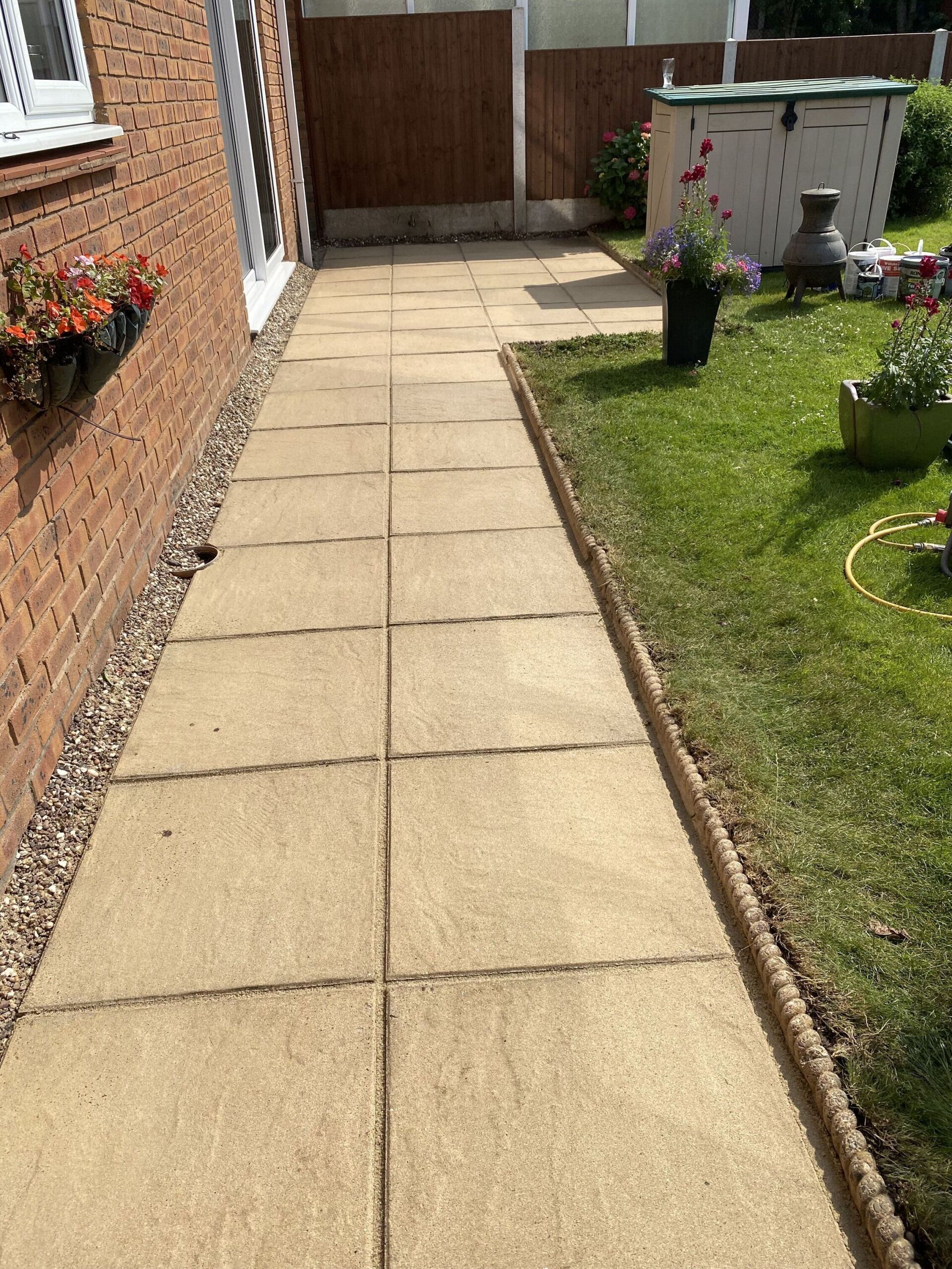 natural stone patio sealed in warwickshire
