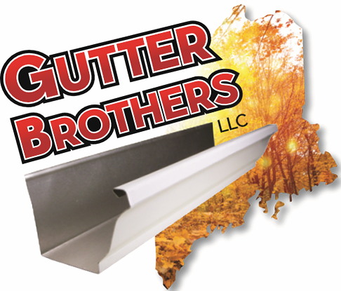 A logo for gutter brothers llc shows a gutter on a map