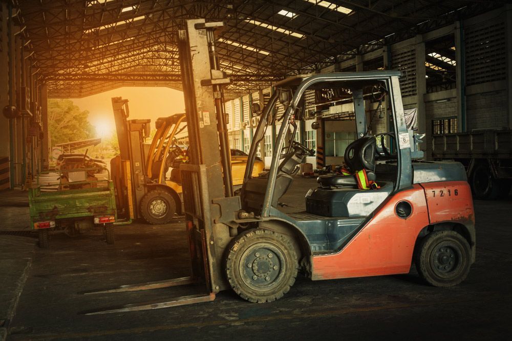 Forklift is Loading a Truck in a Warehouse — Barkly Hire in Ryan, QLD