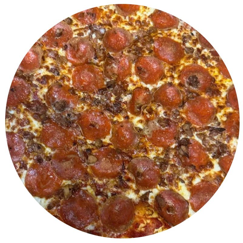 Pepperoni and real bacon pizza