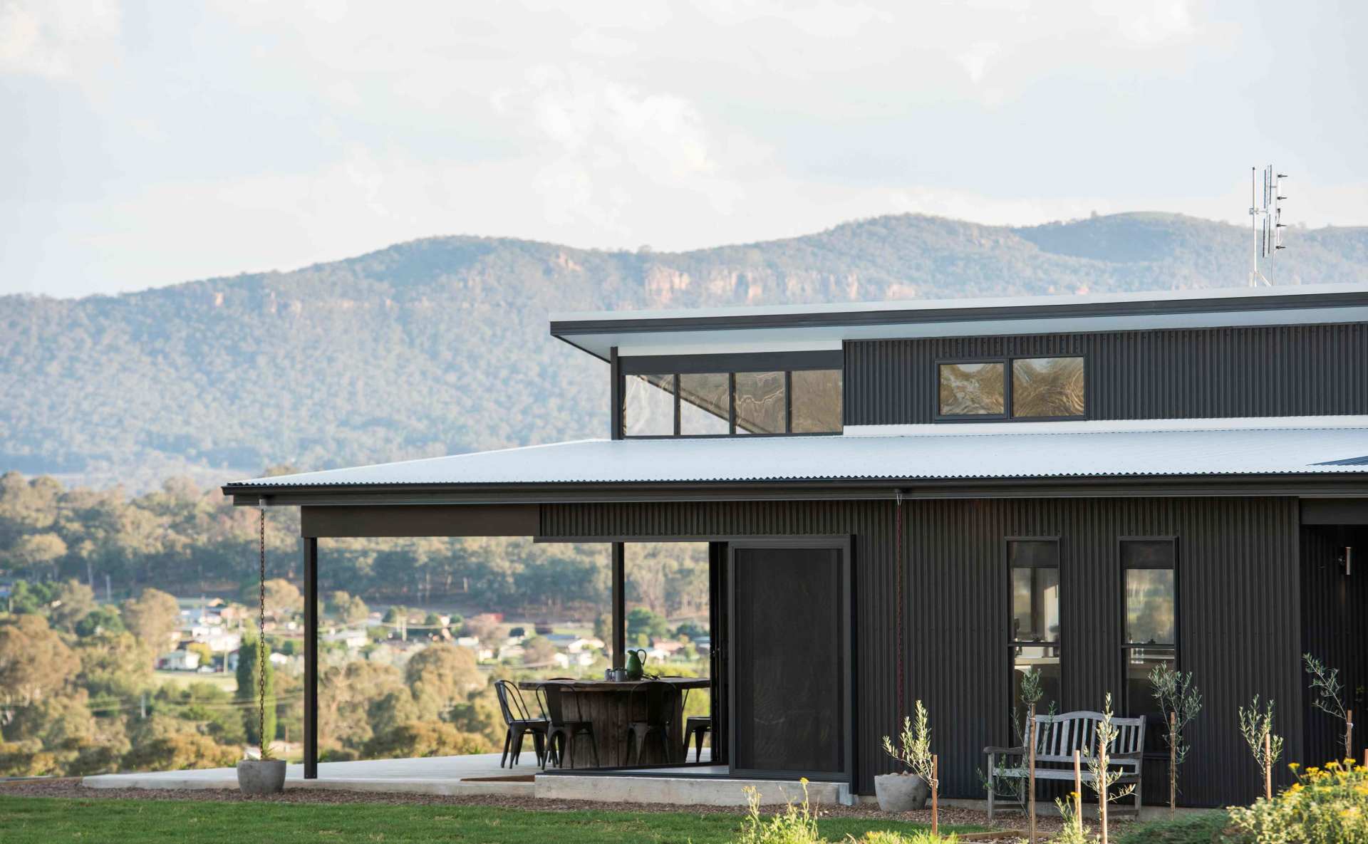 mountain and the house