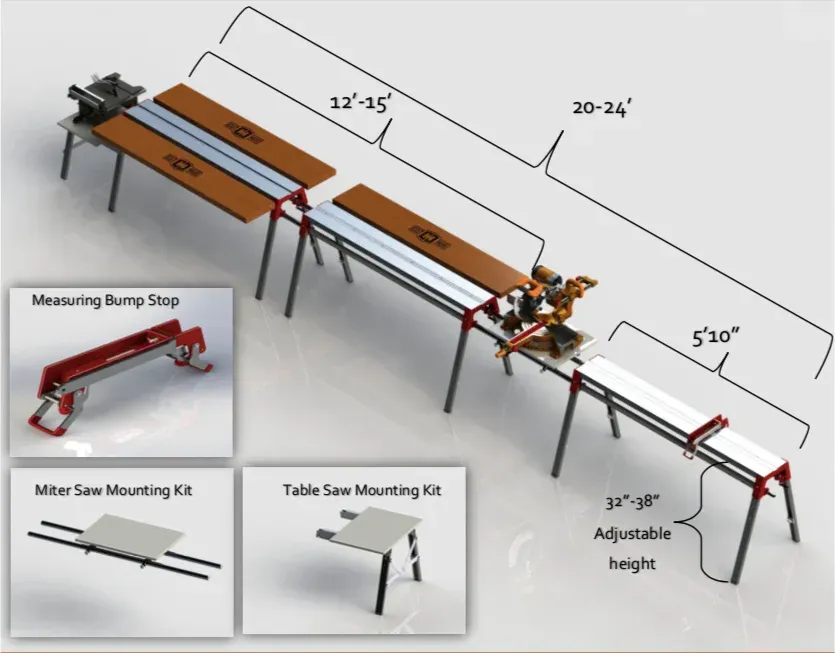 Professional Miter Saw Stand (Cut Hub)