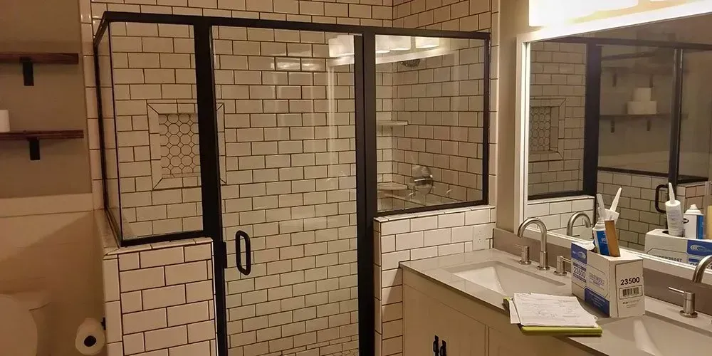 Ongoing Bathroom Construction — Fayetteville, AR — Fayetteville Glass Company Inc