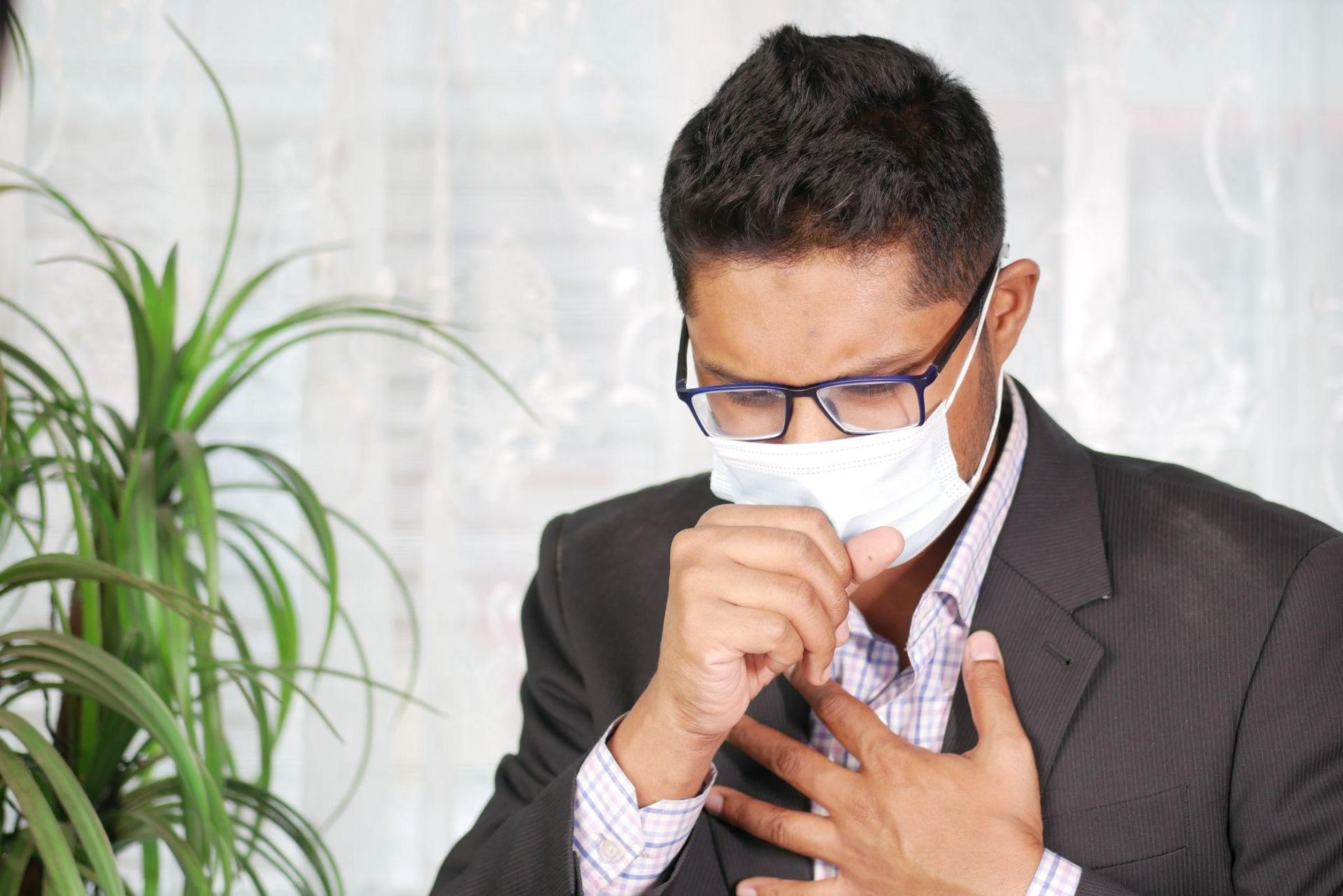 An office manager having a nagging cough