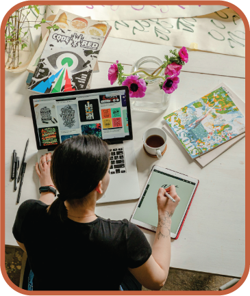 Young woman managing ADHD with digital tools and strategies