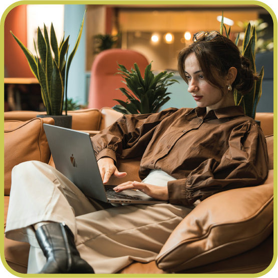 Young woman managing ADHD with digital tools and strategies