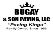 Bugay & Son Paving, LLC logo with a crown above the company name and "Paving Kings." Family owned since 1956.