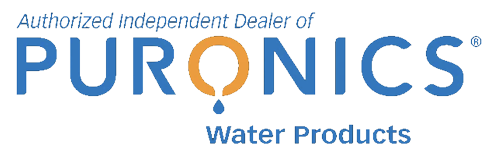 Logo of PURONICS water products with a blue and gold color scheme.