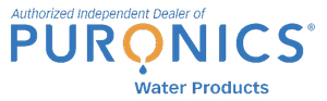 Logo of PURONICS water products with a blue and gold color scheme.