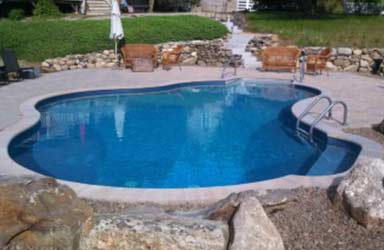 Swimming Pool with Stone - Inground Pool in Lewiston, ME Swimming Pool with Stone - Inground Pool in Lewiston, ME