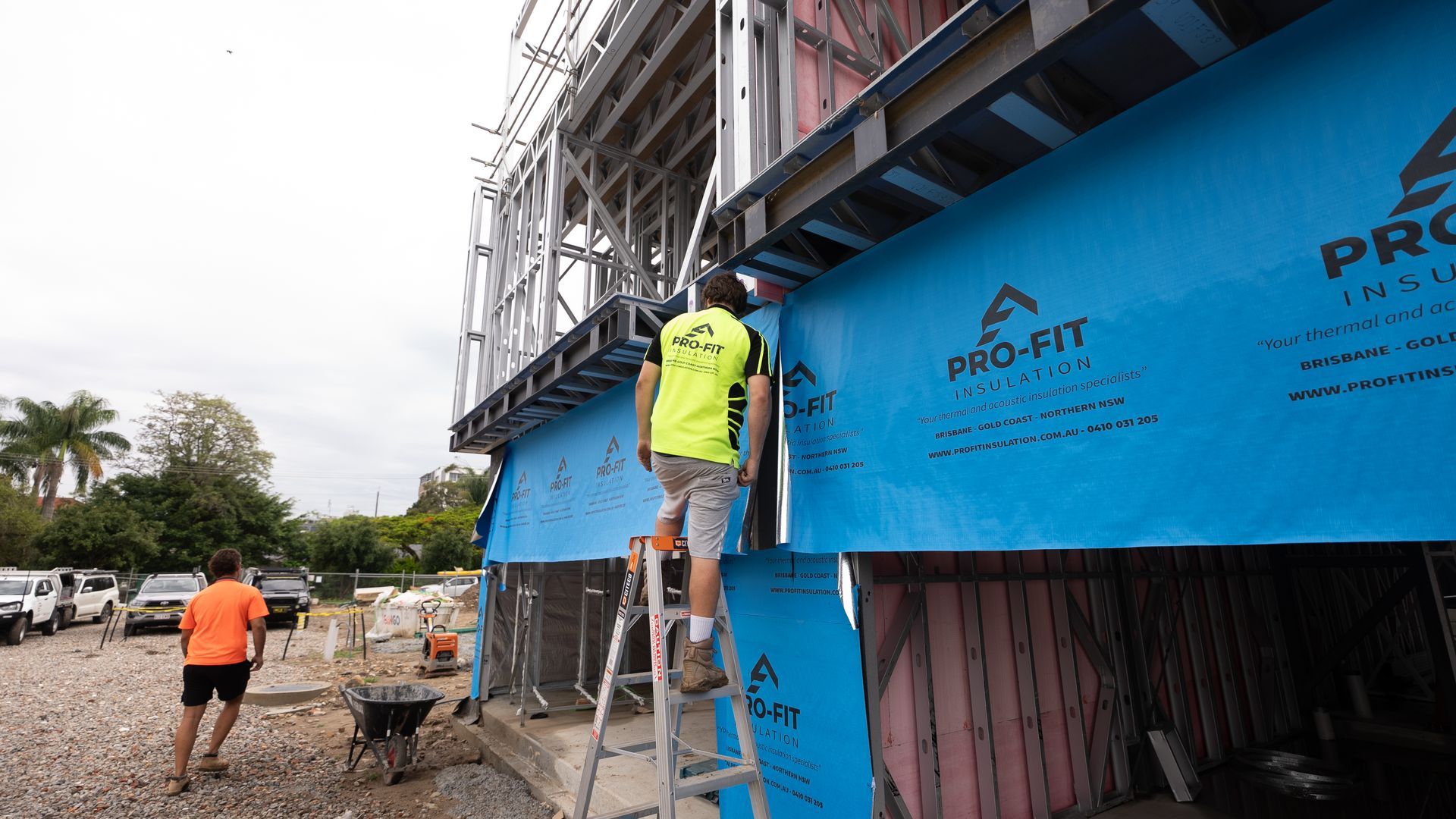 Scaffolding on a building