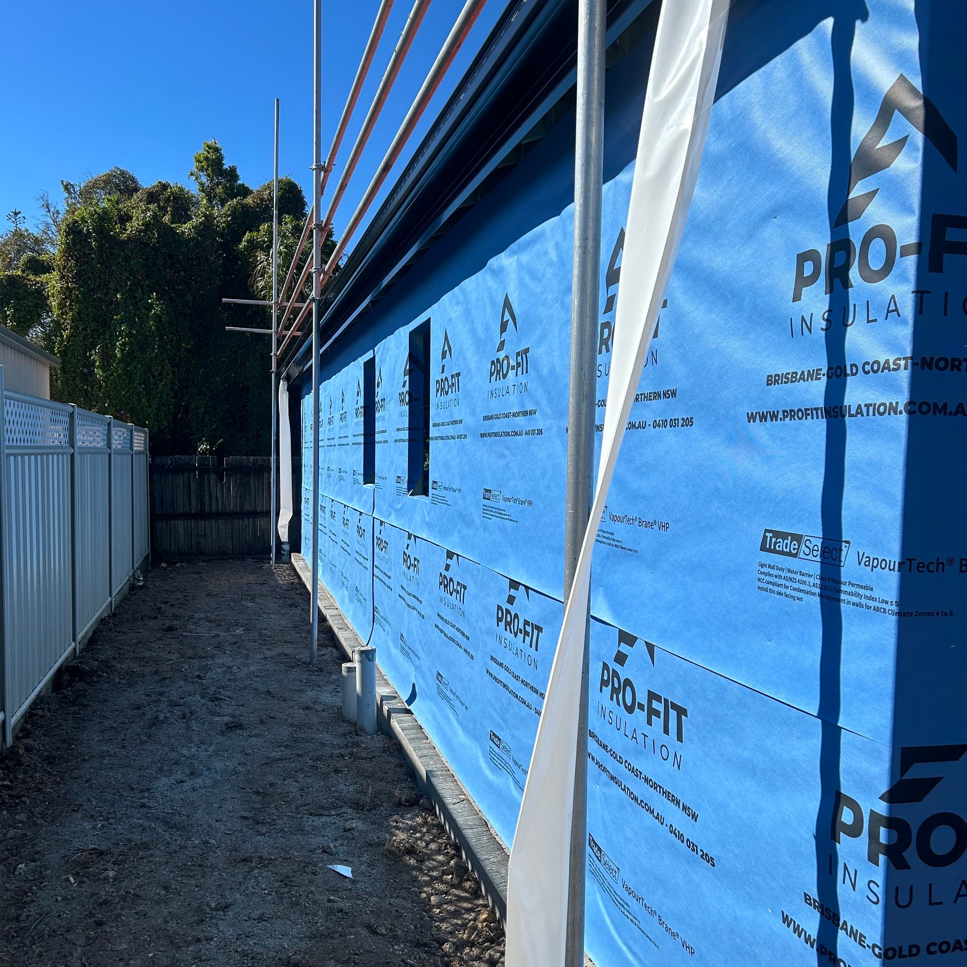 A new house insulation on exterior