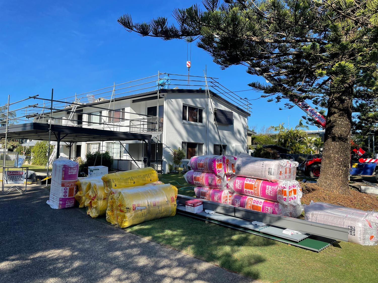 Insulation Materials Outside Of A House