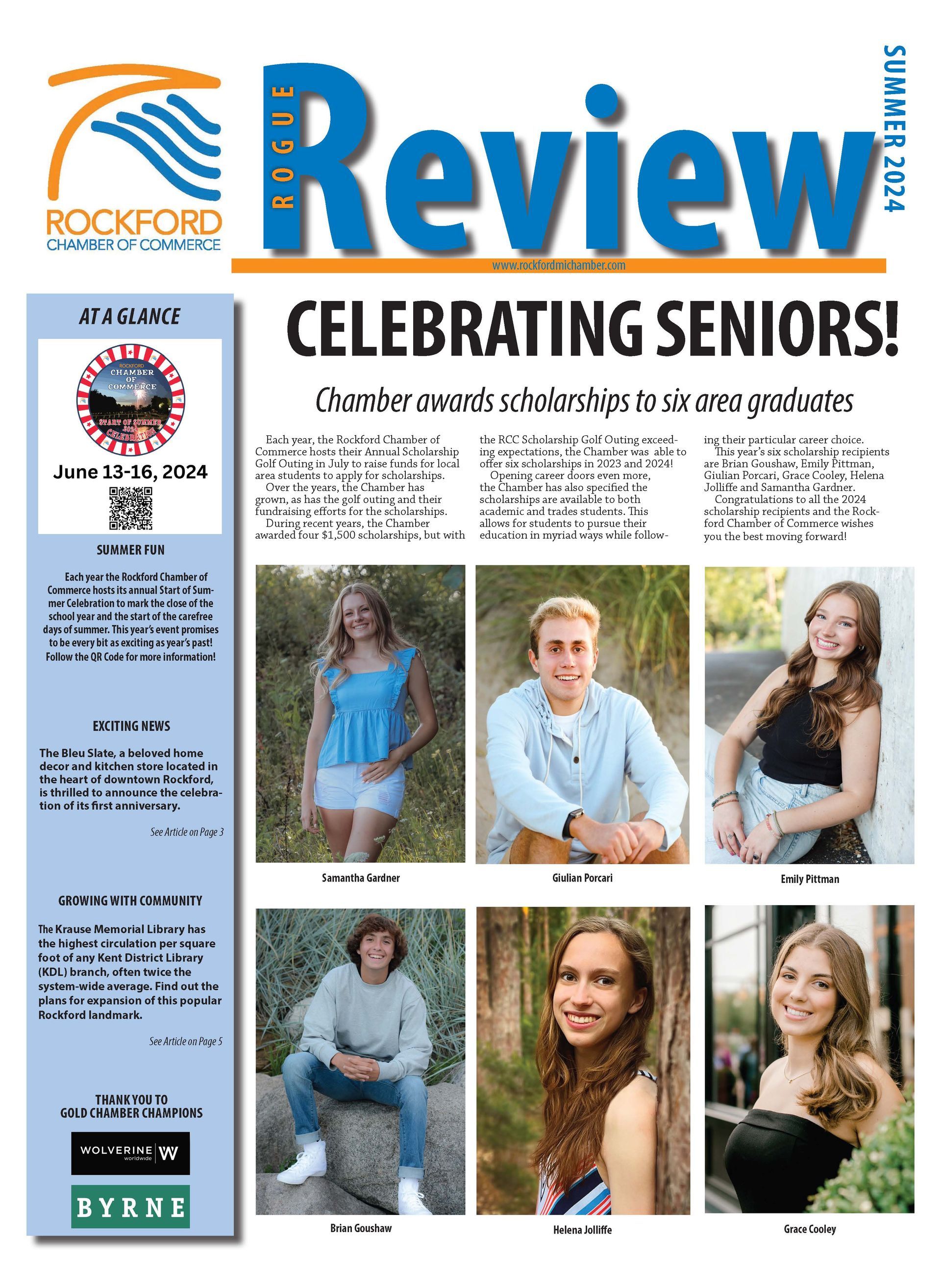 Rockford Township Review: Celebrating Seniors, summer 2024. Photos of graduating students.