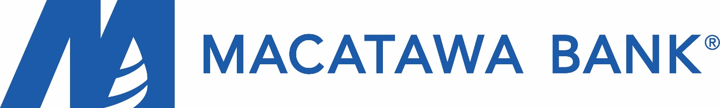 Blue logo for Macatawa Bank.