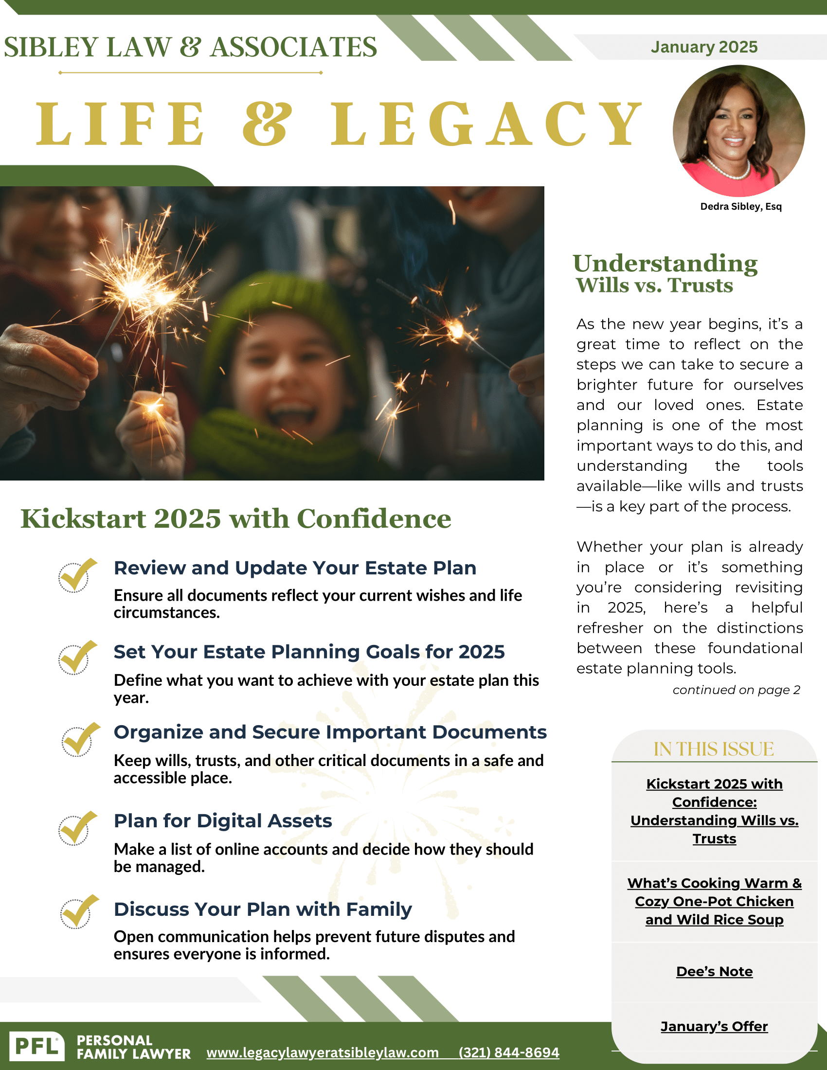 A newsletter for Sibley Law & Associates PLLC