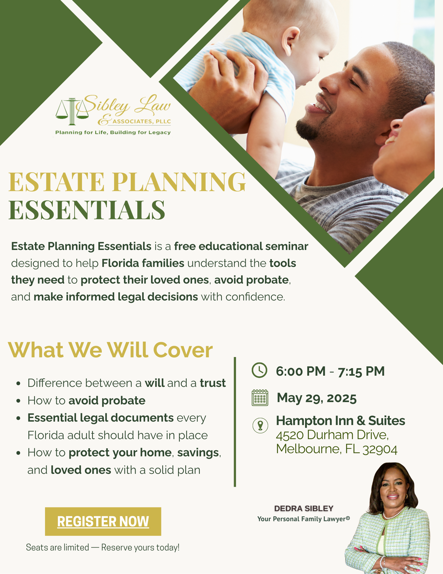 flyer for Estate Planning ESSENTIALS, May 29, 2025 @ 6:00PM
