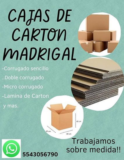 CAJAS DE CARTÓN MADRIGAL