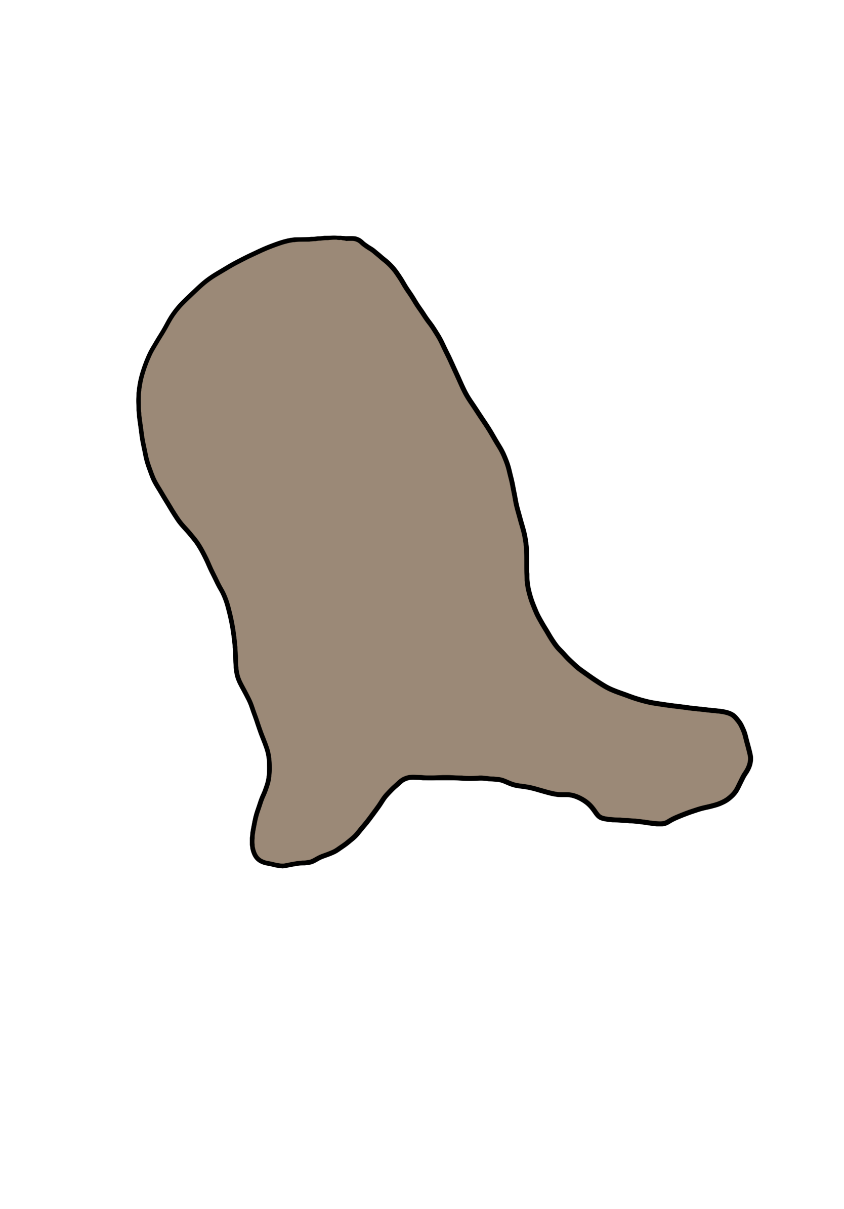 A drawing of a foot on a white background.