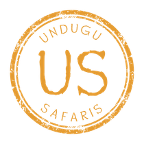 A stamp that says ' undugu safaris ' on it