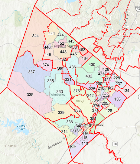 Hays County Election Precincts, Effective 01 January 2026