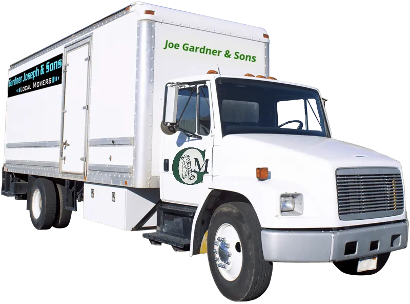 A white truck with joe gardner & sons written on the side A white truck with joe gardner & sons written on the side