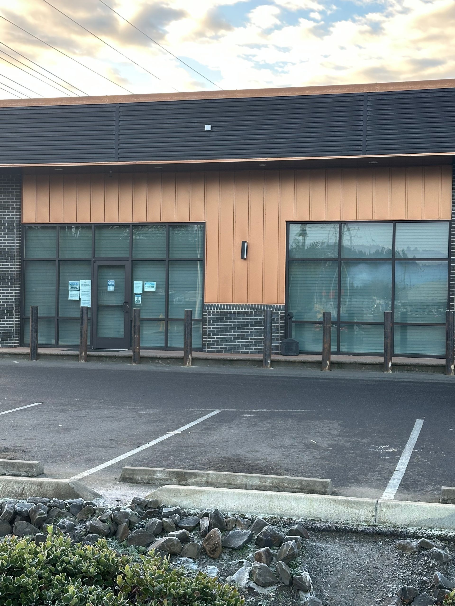 Commercial glass entry doors and storefront installation