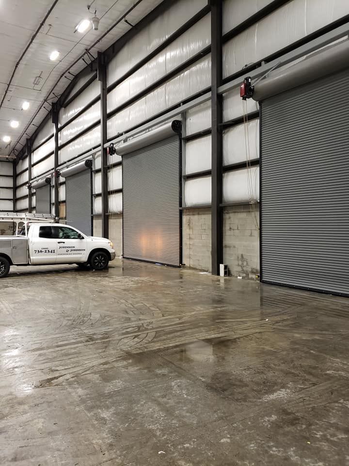 Commercial overhead garage door installation in Thurston County, WA performed by Johnson & Johnson Overhead Door INC
