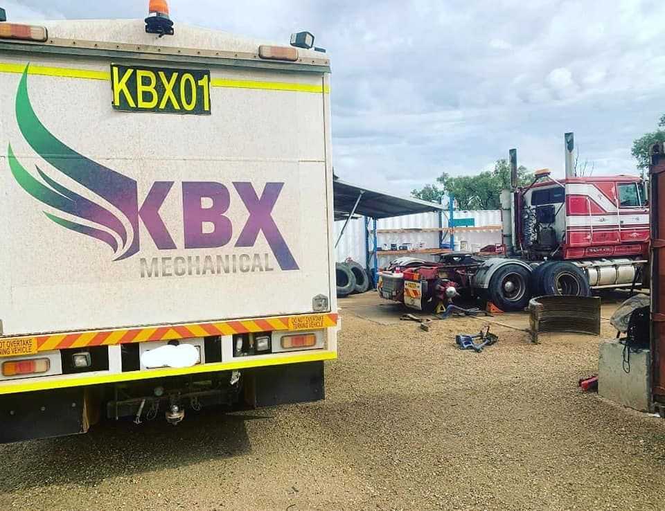 Rear of KBX Truck And Repairs To Semi Trailer Rig — KBX Mechanical In Paget, QLD