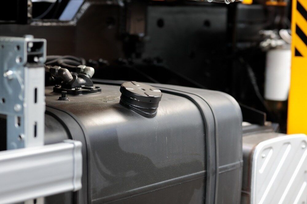 A Close Up Of A Fuel Tank On The Side Of A Truck — KBX Mechanical In Mackay, QLD