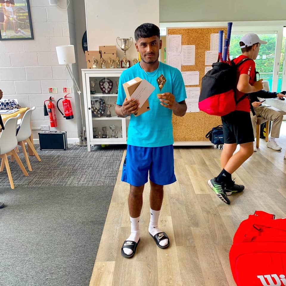 An image of tennis player Parth Shah
