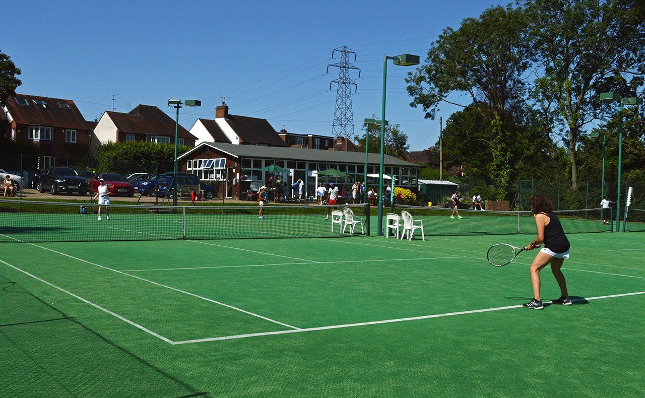 An image of tennis courts at Pinner Lawn Tennis Club