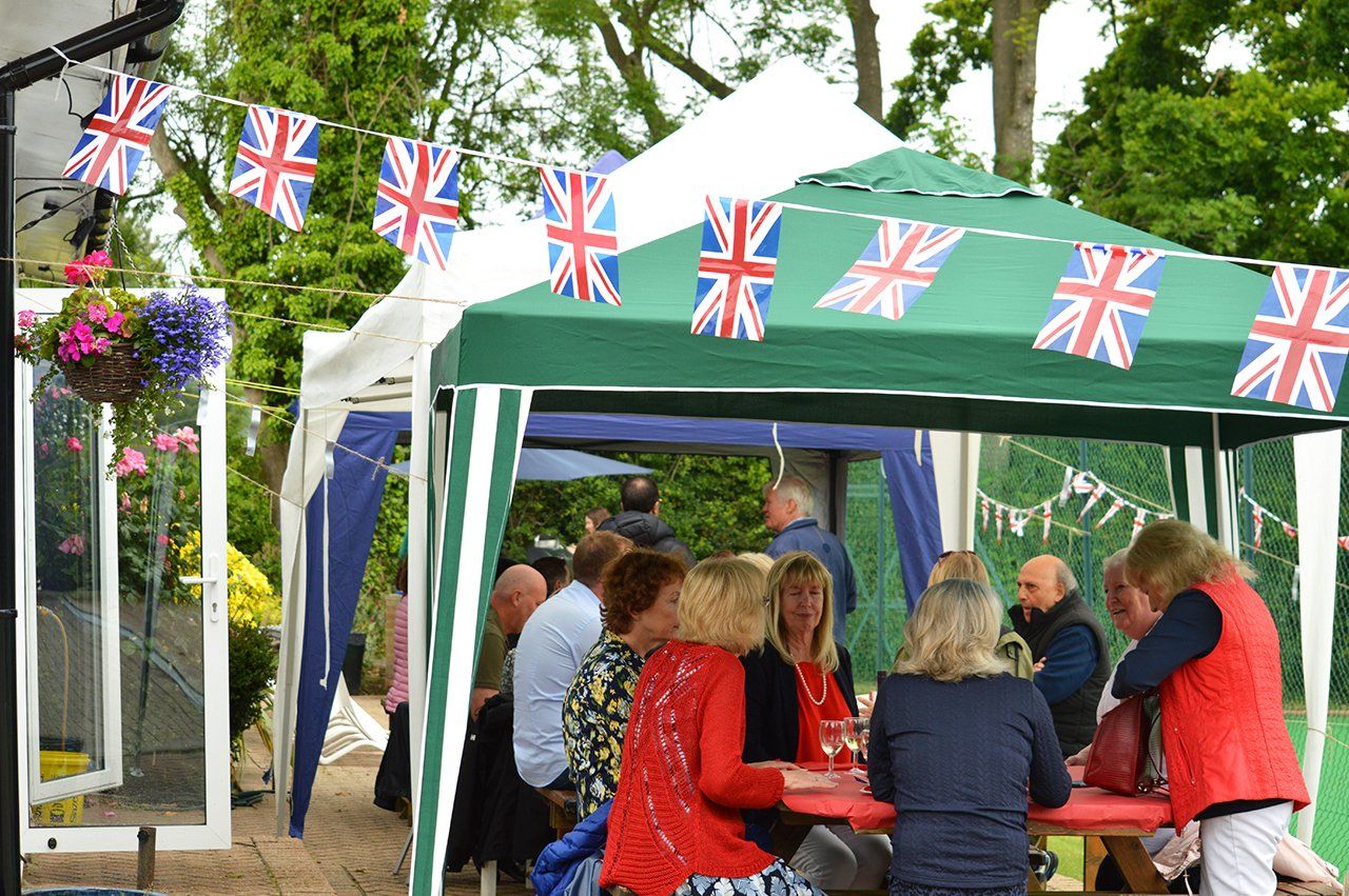 Pinner Lawn Tennis Club members at the Platinum Jubilee Celebration event