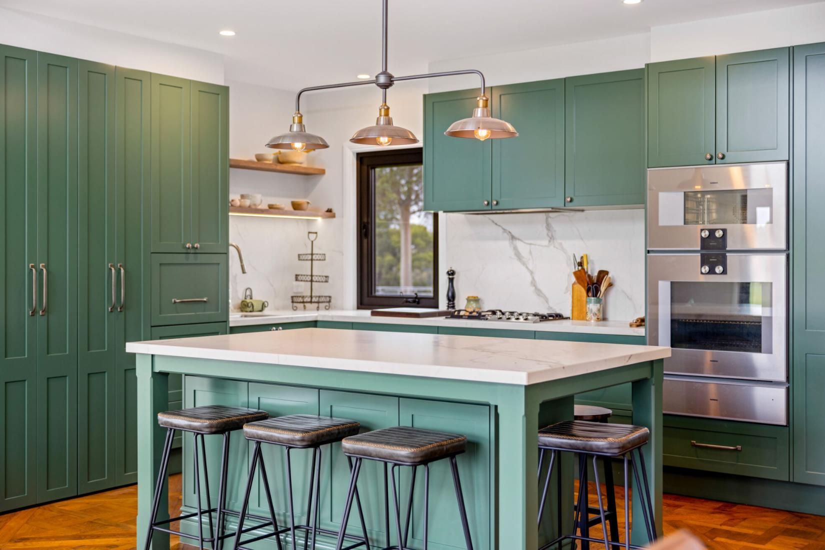 A Kitchen With Cabinets , Stainless Steel Appliances , And A Island — Viison Kitchens & Joinery Forster In Forster, NSW