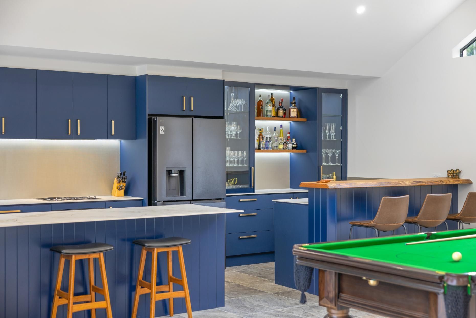 There Is A Pool Table In The Middle Of The Room — Viison Kitchens & Joinery Forster In Newcastle, NSW