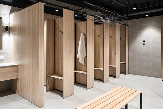 A Bathroom In A Hotel Room With A Bathtub And A Walk In Shower — Viison Kitchens & Joinery Forster In Port Macquarie, NSW